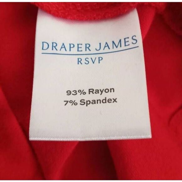 DRAPER JAMES RSVP™ TIE-FRONT FIT & FLARE DRESS RED SZ.S EUC. - Picture 8 of 9
